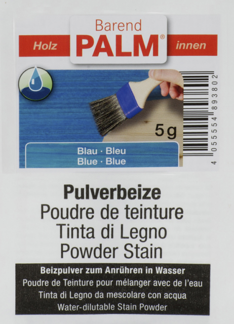 Pulverbeize, Blau